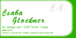 csaba glockner business card